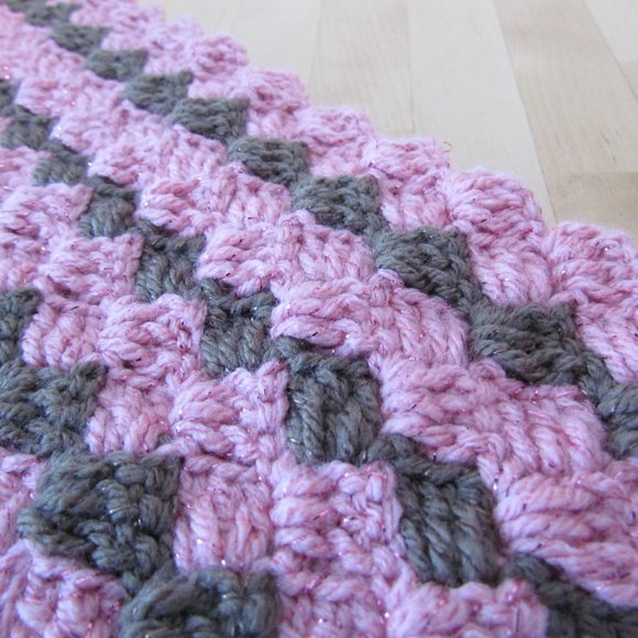 Taller de ABU handmade Crochet Shawl (Pink, Pardo - Picture 8 of 12